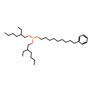 Phosphorous acid, bis(2-ethylhexyl) nonylphenyl ester structure