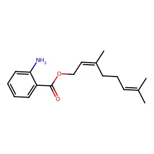 2,6-Octadien-1-ol, 3,7-dimethyl-, 2-aminobenzoate, (2E)- structure
