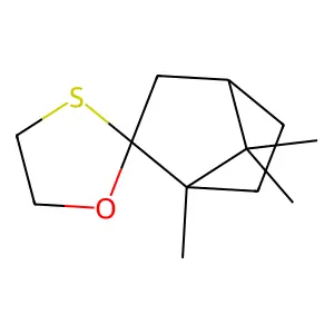 1,7,7-Trimethylspiro[bicyclo[2.2.1]heptane-2,2'-[1,3]oxathiolane] structure