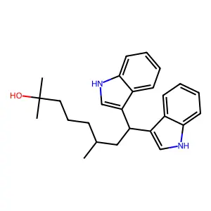 1H-Indole-3-heptanol, eta-1H-indol-3-yl-alpha,alpha,epsilon-trimethyl- structure