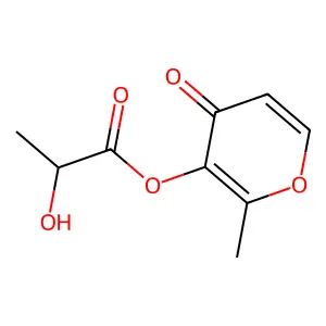 Propanoic acid, 2-hydroxy-, 2-methyl-4-oxo-4H-pyran-3-yl ester structure
