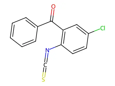 (5-chloro-2-isothiocyanatophenyl)(phenyl)methanone structure