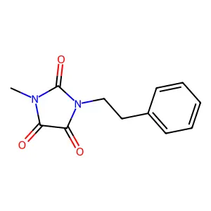 Imidazolidinetrione, methyl(2-phenylethyl)- structure