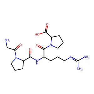 Glycyl-prolyl-arginyl-proline structure