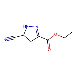ethyl 5-cyano-4,5-dihydro-1H-pyrazole-3-carboxylate structure