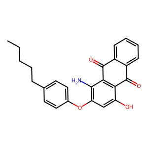 1-Amino-4-hydroxy-2-(4-pentylphenoxy)-9,10-anthracenedione structure