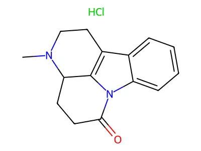 1,2,3,3a,4,5-Hexahydro-3-methyl-6H-indolo(3,2,1-de)(1,5)naphthyridin-6-one, hydrochloride structure