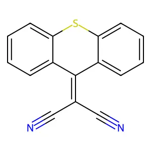 9H-thioxanthen-9-ylidenepropanedinitrile structure