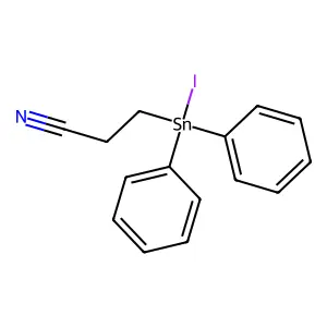 3-(Iododiphenylstannyl)propanenitrile structure