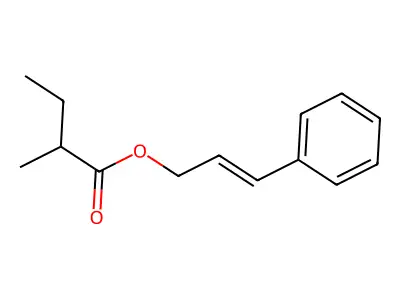 Butanoic acid, 2-methyl-, 3-phenyl-2-propen-1-yl ester structure