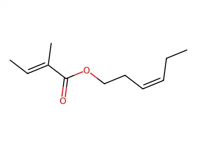 Hex-3-en-1-yl 2-methylbut-2-enoate structure