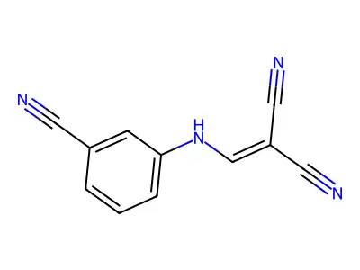 3-((2,2-Dicyanovinyl)amino)benzenecarbonitrile structure