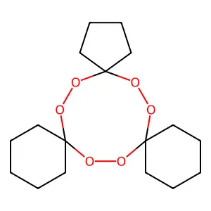 6,7,14,15,22,23-Hexaoxatrispiro[4.2.5^{8}.2.5^{16}.2^{5}]tricosane structure