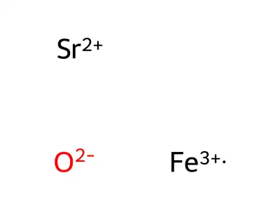 Iron strontium oxide (Fe2Sr6O9) structure