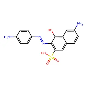 2-Naphthalenesulfonic acid, 6-amino-3-(2-(4-aminophenyl)diazenyl)-4-hydroxy- structure
