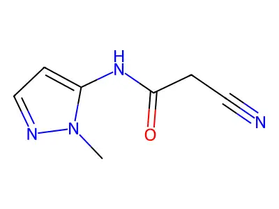 2-cyano-N-(1-methyl-1H-pyrazol-5-yl)acetamide structure