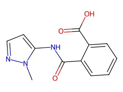 2-[(2-methylpyrazol-3-yl)carbamoyl]benzoic Acid structure