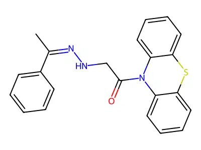 1-Phenothiazin-10-yl-2-[2-(1-phenylethylidene)hydrazinyl]ethanone structure
