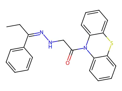 1-Phenothiazin-10-yl-2-[2-(1-phenylpropylidene)hydrazinyl]ethanone structure