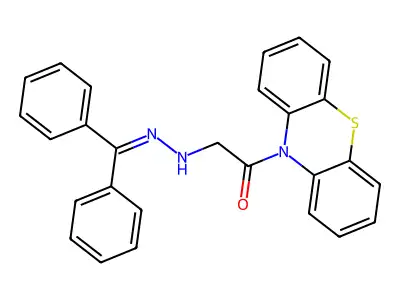 10H-Phenothiazine, 10-(((diphenylmethylene)hydrazino)acetyl)- structure