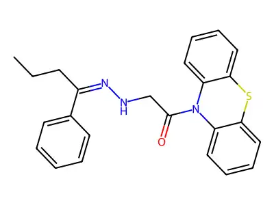 1-Phenothiazin-10-yl-2-[2-(1-phenylbutylidene)hydrazinyl]ethanone structure