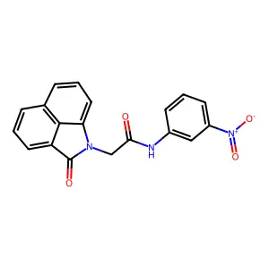 N-(3-nitrophenyl)-2-(2-oxobenzo[cd]indol-1(2H)-yl)acetamide structure