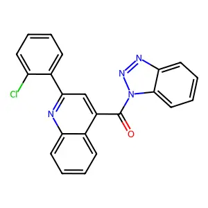 Benzotriazol-1-yl-[2-(2-chlorophenyl)quinolin-4-yl]methanone structure