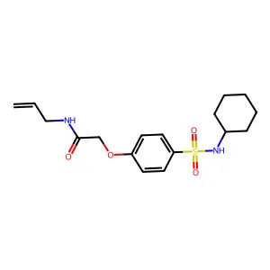 2-[4-(cyclohexylsulfamoyl)phenoxy]-N-prop-2-enylacetamide structure