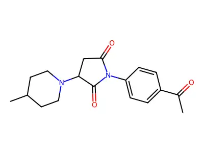 1-(4-Acetylphenyl)-3-(4-methylpiperidin-1-yl)pyrrolidine-2,5-dione structure