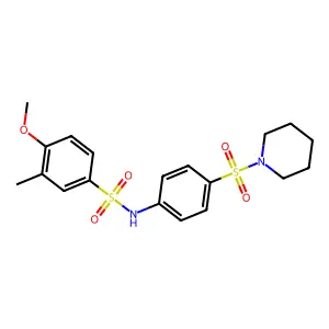 4-methoxy-3-methyl-N-(4-piperidin-1-ylsulfonylphenyl)benzenesulfonamide structure