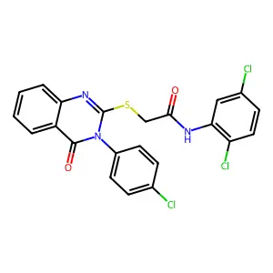 2-{[3-(4-chlorophenyl)-4-oxo-3,4-dihydroquinazolin-2-yl]sulfanyl}-N-(2,5-dichlorophenyl)acetamide structure