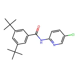 3,5-ditert-butyl-N-(5-chloropyridin-2-yl)benzamide structure