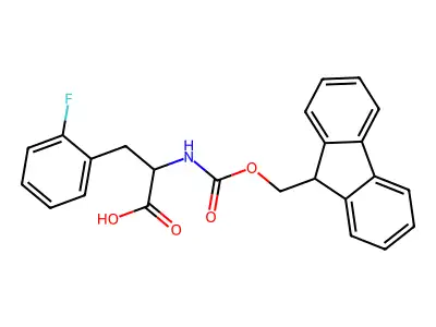 2-({[(9H-fluoren-9-yl)methoxy]carbonyl}amino)-3-(2-fluorophenyl)propanoic acid structure