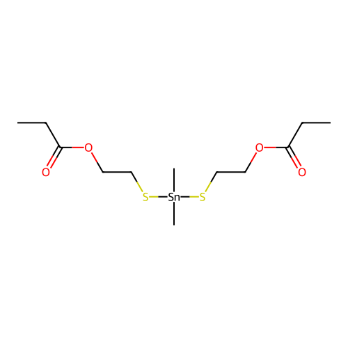 8-Oxa-3,5-dithia-4-stannaundecan-1-ol, 4,4-dimethyl-9-oxo-, 1-propanoate structure
