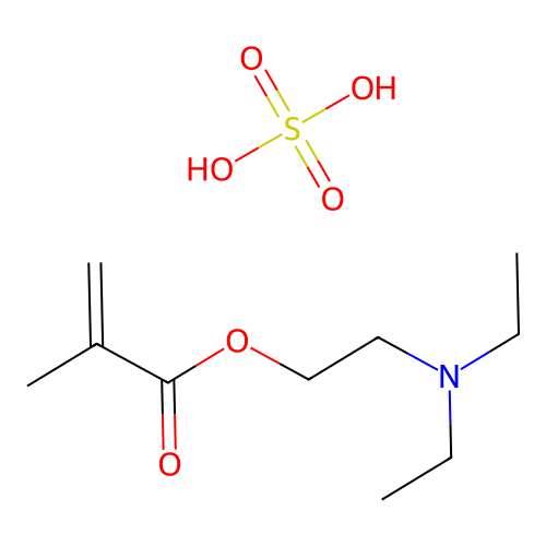 2-(Diethylamino)ethyl 2-methylprop-2-enoate;sulfuric acid structure