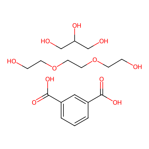 Glycerol, triethylene glycol, isophthalic acid polymer structure