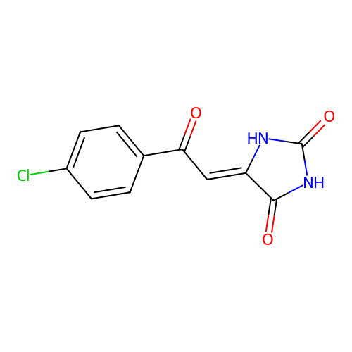 2,4-Imidazolidinedione, 5-(2-(4-chlorophenyl)-2-oxoethylidene)- structure