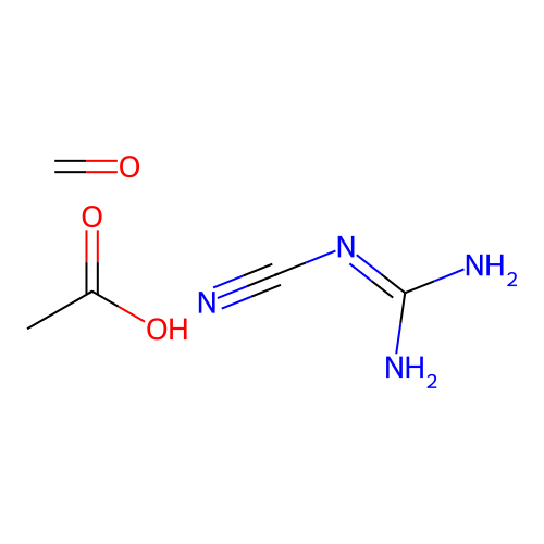 Acetic acid;2-cyanoguanidine;formaldehyde structure