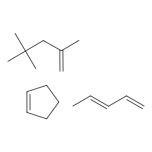 cyclopentene;(3E)-penta-1,3-diene;2,4,4-trimethylpent-1-ene structure