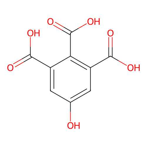 5-Hydroxybenzene-1,2,3-tricarboxylic acid structure