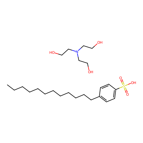 Triethanolamine p-dodecylbenzenesulfonate structure