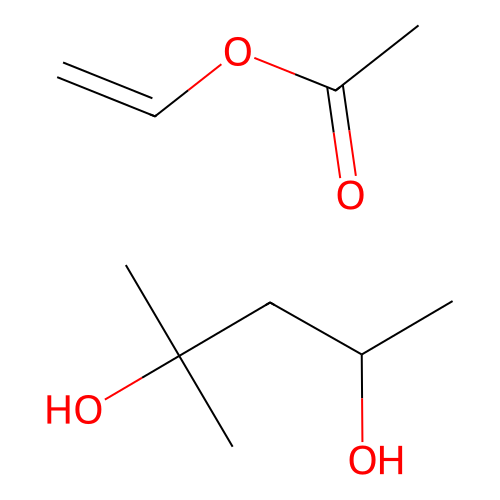 Ethenyl acetate--2-methylpentane-2,4-diol (1/1) structure