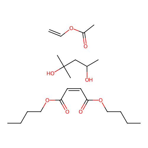 dibutyl (Z)-but-2-enedioate;ethenyl acetate;2-methylpentane-2,4-diol structure
