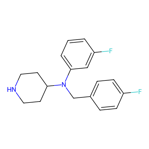 N-(4-fluorobenzyl)-N-(3-fluorophenyl)-4-piperidinamine structure