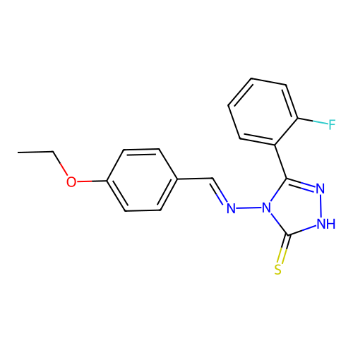 4-((4-Ethoxybenzylidene)amino)-5-(2-fluorophenyl)-4H-1,2,4-triazole-3-thiol structure
