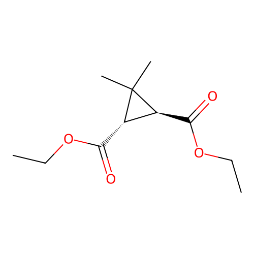 diethyl (1S,2S)-3,3-dimethylcyclopropane-1,2-dicarboxylate structure