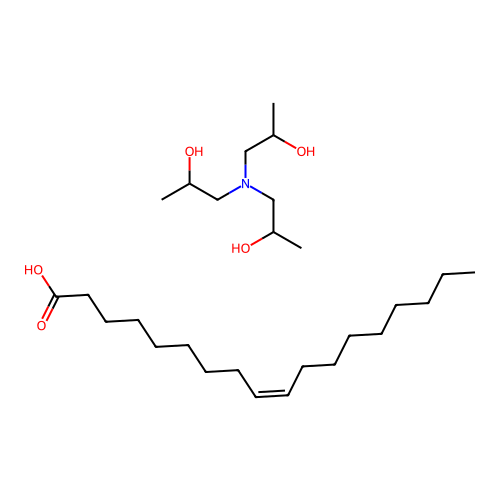 9-Octadecenoic acid (9Z)-, compd. with 1,1',1''-nitrilotris[2-propanol] (1:1) structure