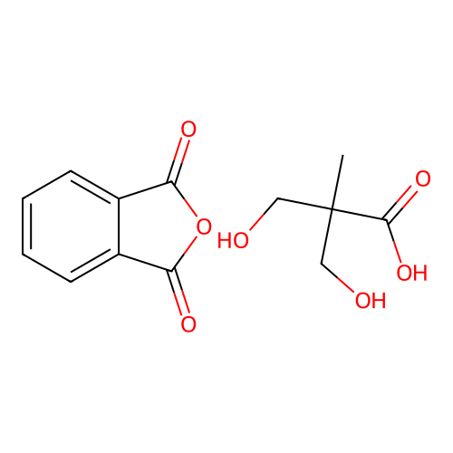 3-Hydroxy-2-(hydroxymethyl)-2-methylpropanoic acid--2-benzofuran-1,3-dione (1/1) structure