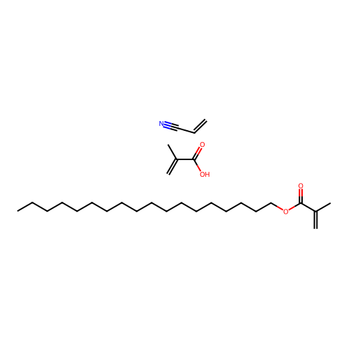 2-Methylprop-2-enoic acid;octadecyl 2-methylprop-2-enoate;prop-2-enenitrile structure