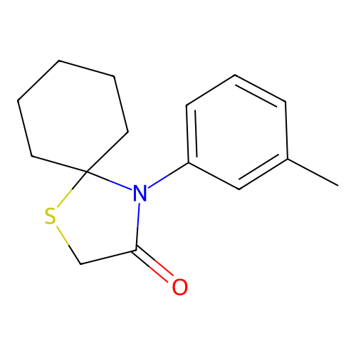 4-(3-Methylphenyl)-1-thia-4-azaspiro[4.5]decan-3-one structure